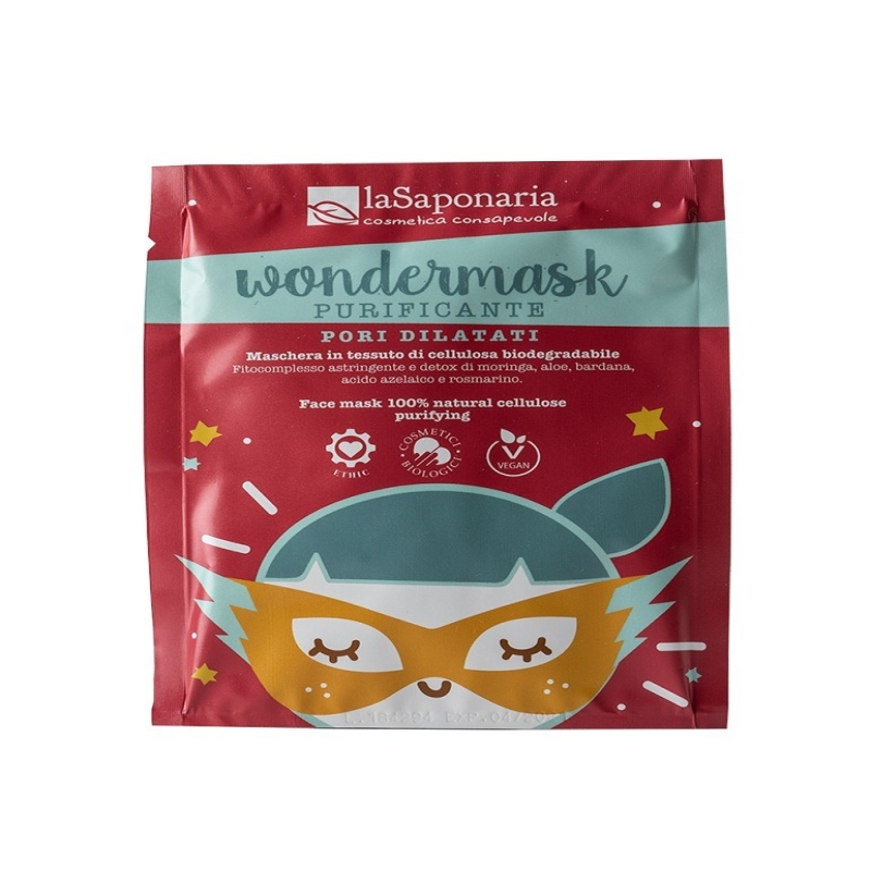Wondermask - purifying face mask in natural cellulose