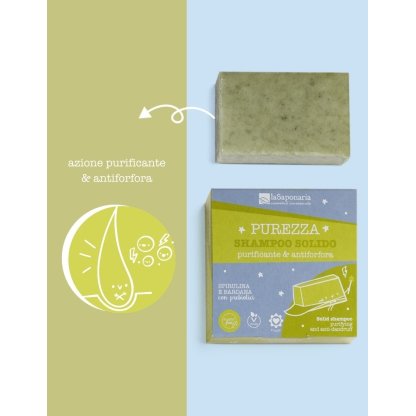 Purezza Solid Shampoo - Purifying and anti-dandruff