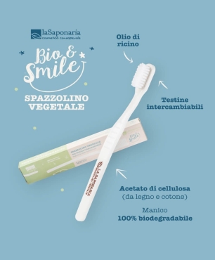 Vegetable fiber toothbrush - medium bristles