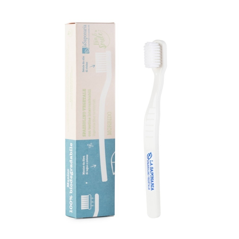 Vegetable fiber toothbrush - soft bristles