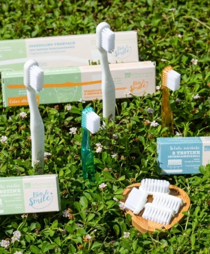 Vegetable fiber toothbrush for children