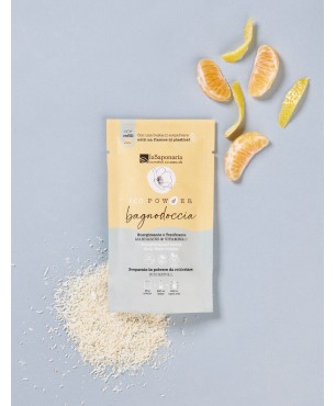 Powdered energizing body wash