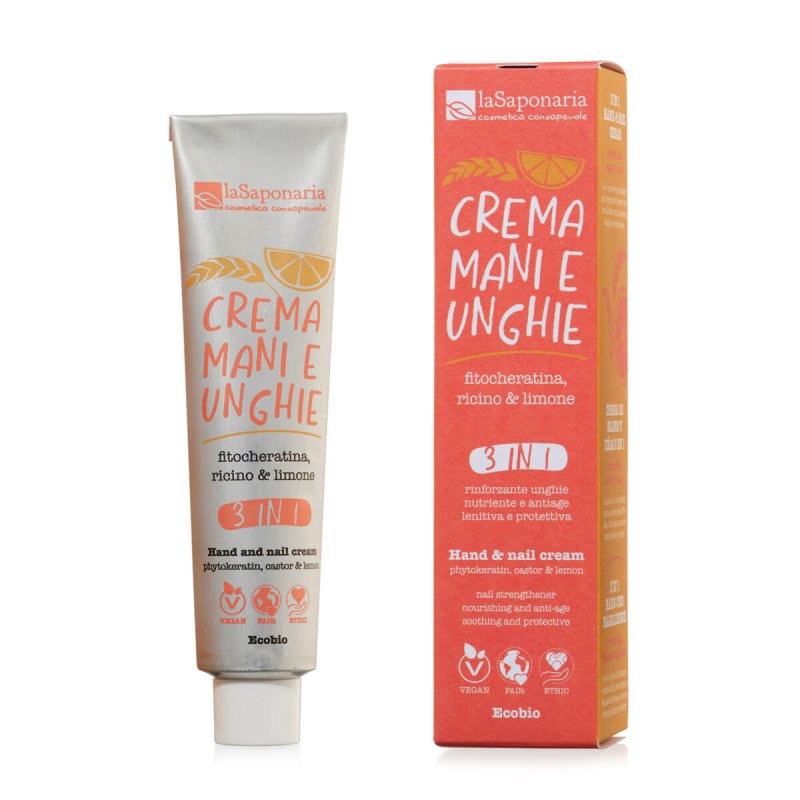 Hand and nail cream with phyto-keratin, Castor & Lemon