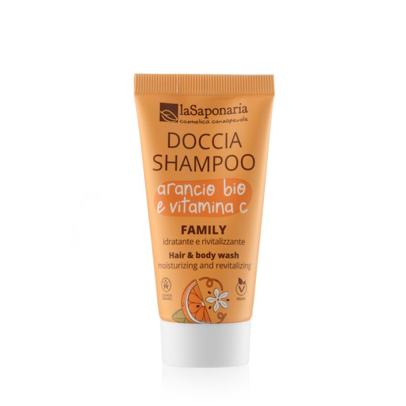 Travel-size Family Shower Shampoo - Organic Orange & Vitamin C