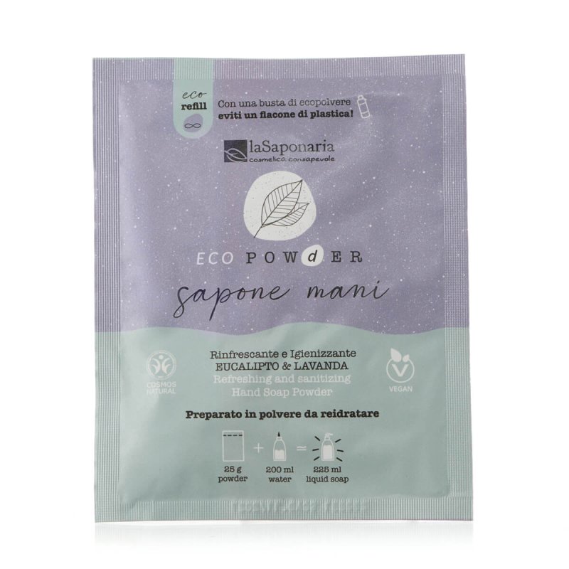 Powdered sanitizing hand soap