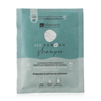 Powdered sebum-regulating shampoo