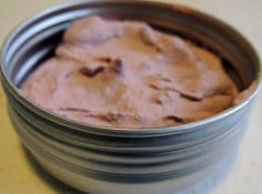 Pink colored cream made with vegetable dyes