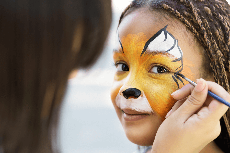Yellow make-up for children